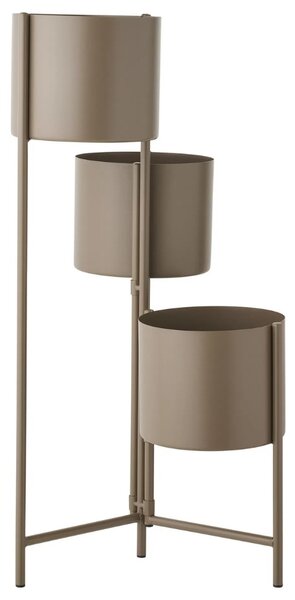 Nordic Living Hnědý kovový květináč Jax Ø 23 cm