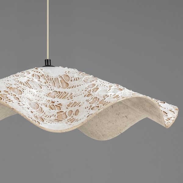 Nova Luce Bílé závěsné světlo Wabi 62 cm