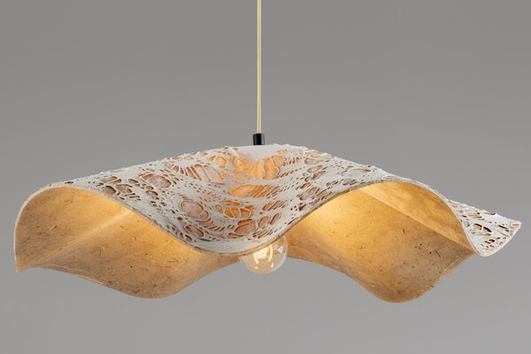 Nova Luce Bílé závěsné světlo Wabi 62 cm