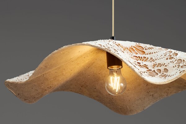 Nova Luce Bílé závěsné světlo Wabi 62 cm