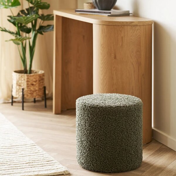 Nordic Living Zelený taburet Ejby 34 cm