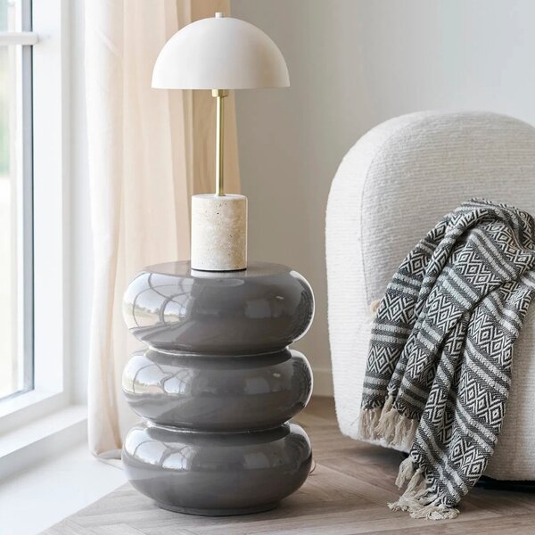 -25 % Dny MOMENTI– Nordic Living Hnědý odkládací stolek Rosolina 35,5 cm