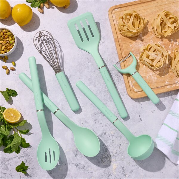 Kuchyňské náčiní KitchenAid sada 6 ks univerzální set nástrojů vaření pečení odměrky obracečky špachtle odolné KHH469OSSNAG