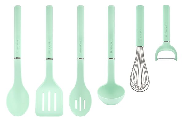 Kuchyňské náčiní KitchenAid sada 6 ks univerzální set nástrojů vaření pečení odměrky obracečky špachtle odolné KHH469OSSNAG