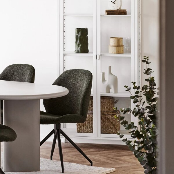 Nordic Living Zelená keramická váza Alice 25,5 cm