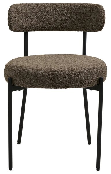 Nordic Living Hnědá bouclé jídelní židle Baladona