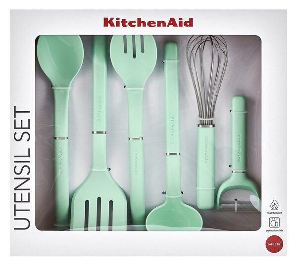 Kuchyňské náčiní KitchenAid sada 6 ks univerzální set nástrojů vaření pečení odměrky obracečky špachtle odolné KHH469OSSNAG
