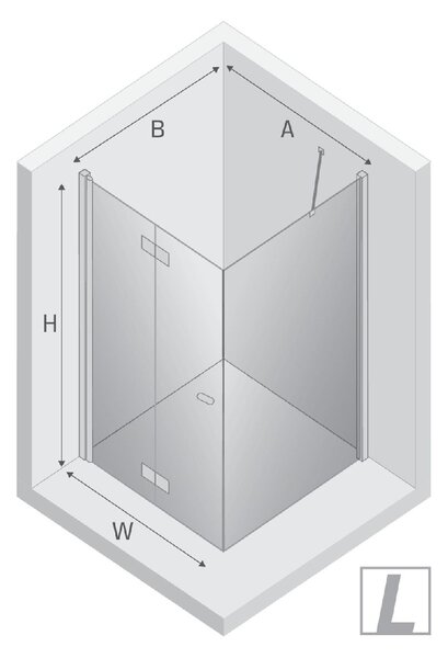 New Trendy New Soleo sprchový kout 90x90 cm čtvercový chrom lesk/průhledné sklo D-0149A/D-0088B
