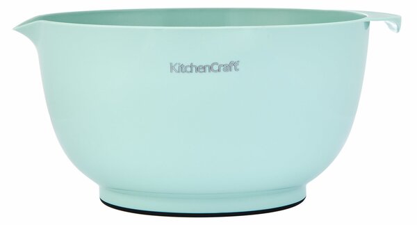 Mísy a odměrky KitchenCraft sada 12 ks stohovatelný set míchací mísy odměrky lžičky plast protiskluzové dno KCMIXMEAS12GR
