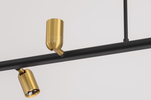 Nova Luce Černé kovové závěsné LED světlo Noble 95 cm