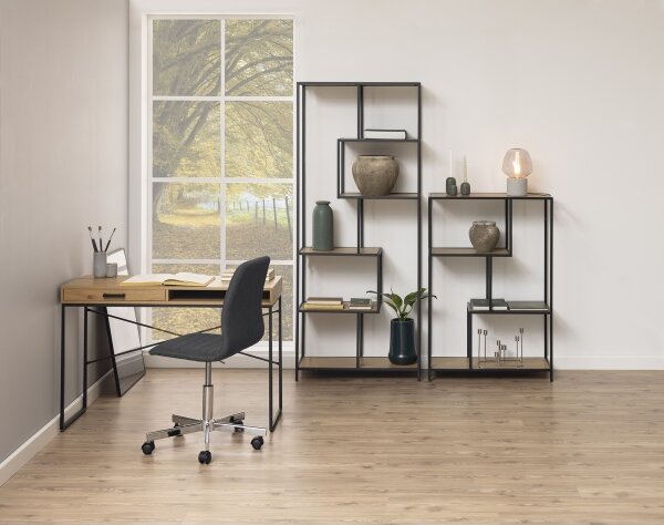 Psací stůl SARON 110x45 cm dub/černá
