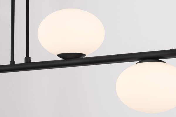 Nova Luce Černé kovové závěsné LED světlo Noble 95 cm