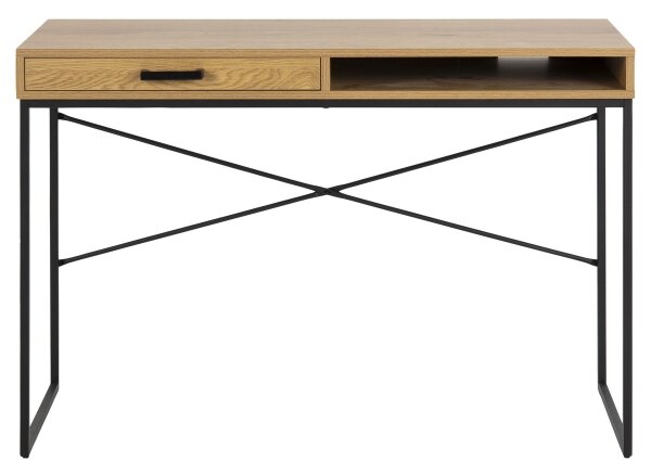 Psací stůl SARON 110x45 cm dub/černá