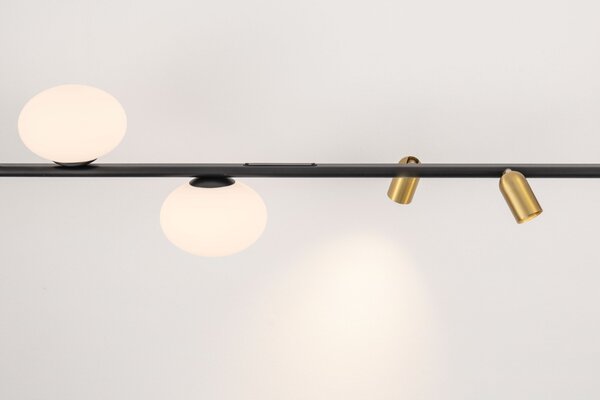 Nova Luce Černé kovové závěsné LED světlo Noble 95 cm
