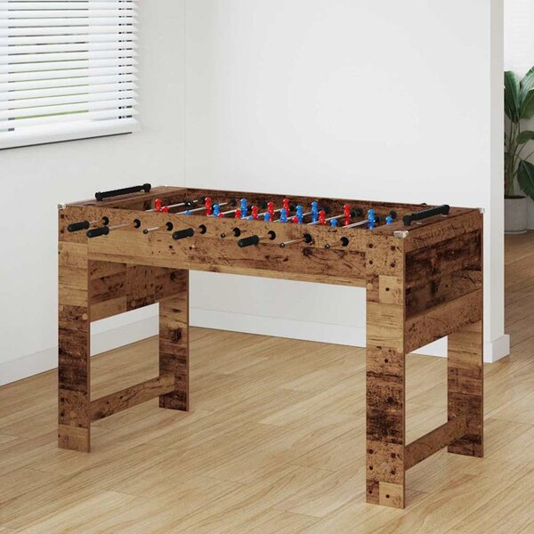 Stolní fotbálek Staré dřevo 125 x 60,5 x 80 cm kompozitní dřevo