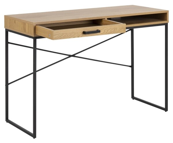 Psací stůl SARON 110x45 cm dub/černá