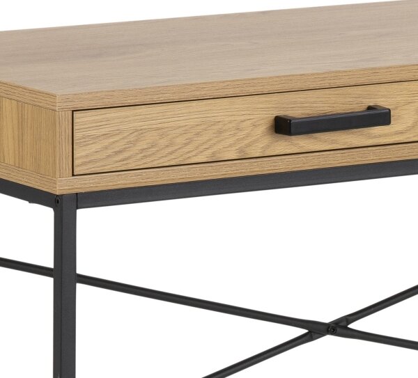 Psací stůl SARON 110x45 cm dub/černá