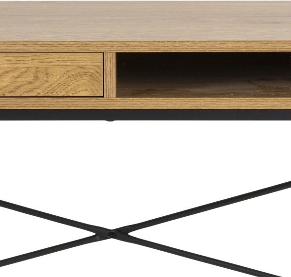 Psací stůl SARON 110x45 cm dub/černá