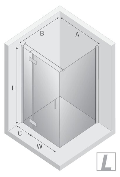 New Trendy Nesta sprchový kout 90x90 cm čtvercový chrom lesk/průhledné sklo K-3604