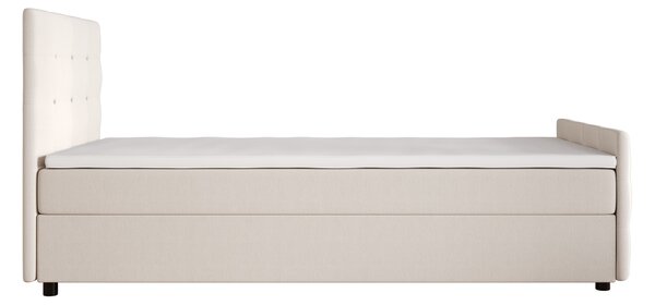 Jednolůžková postel 100x200 KAUR s úložným prostorem - vanilková
