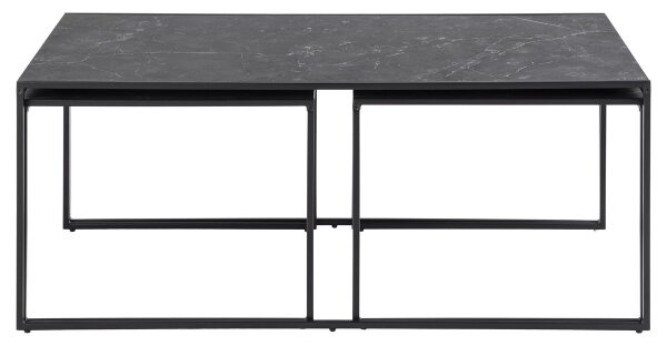 SADA 3x Konferenční stolek ALMA 120x60/56x56 cm antracit