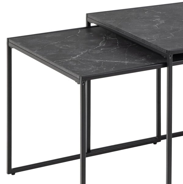 SADA 3x Konferenční stolek ALMA 120x60/56x56 cm antracit