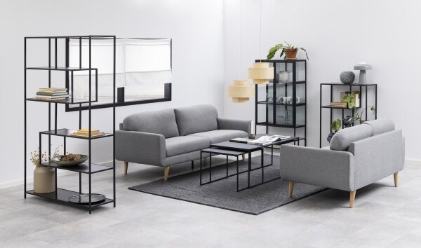 SADA 3x Konferenční stolek ALMA 120x60/56x56 cm antracit