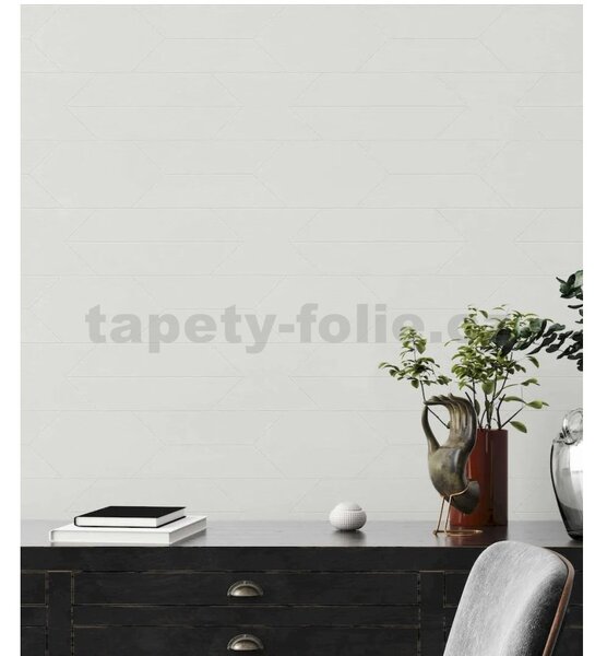 Vliesové tapety na zeď 38476-1, rozměr 10,05 m x 0,53 m, jemný geometrický vzor bílý, A.S. Création