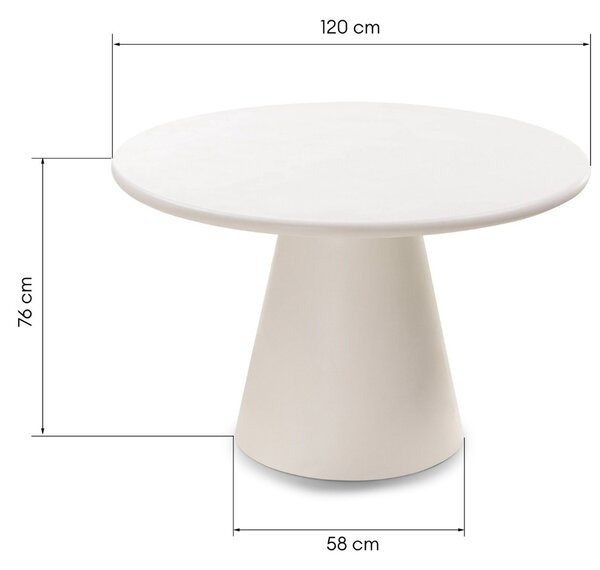 Nova Nook Béžový jídelní stůl Adel 120 cm