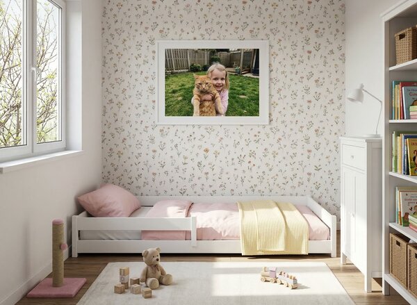 Nízká dětská postel 90x200 EMILY - bílá