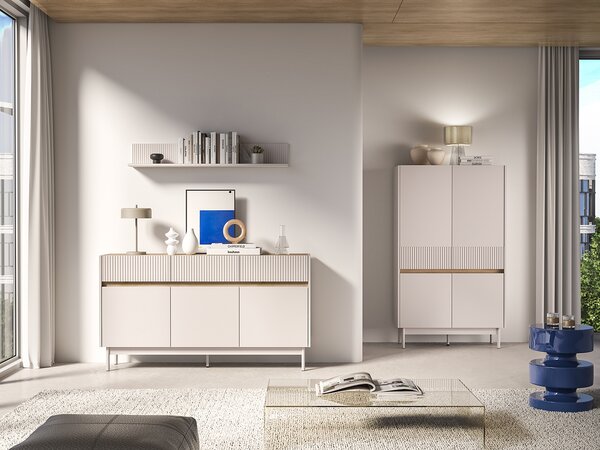 Designová závěsná police THEA - kašmír