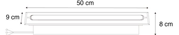 Sada 2 moderních zemních bodových svítidel ocel 50 cm vč. LED IP65 - Eline