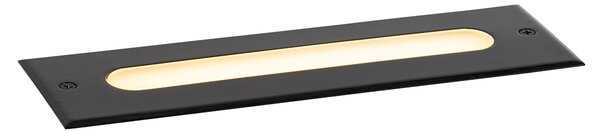 Sada 4 moderních zemních bodových světel černá 30 cm vč. LED IP65 - Eline