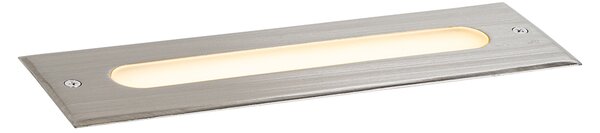 Sada 4 moderních zemních bodových světel ocel 30 cm vč. LED IP65 - Eline