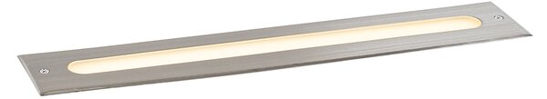 Sada 2 moderních zemních bodových svítidel ocel 50 cm vč. LED IP65 - Eline
