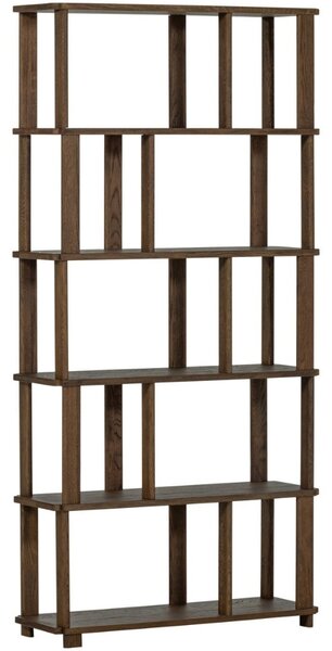 WOOOD Hnědý dubový regál Riss 186 x 90 cm