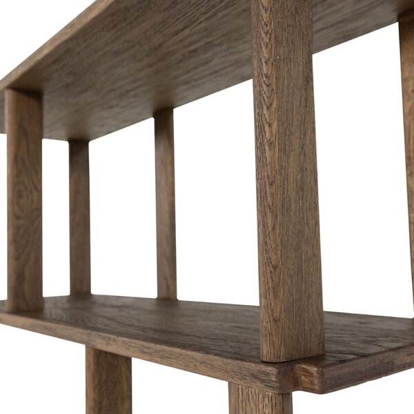 WOOOD Hnědý dubový regál Riss 186 x 90 cm