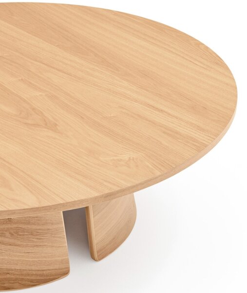 Jasanový kulatý konferenční stolek Teulat Cep 110 cm