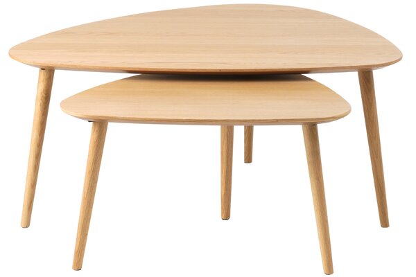 Unique Furniture Set dvou dubových konferenčních stolků Adda 70 x 100/52,5 x 70 cm