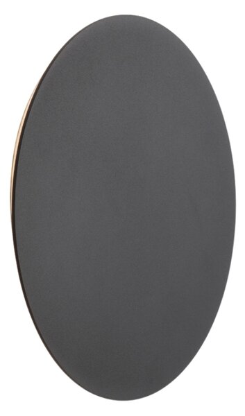 Černé kovové nástěnné LED světlo Nova Luce Cyrcle 22 cm