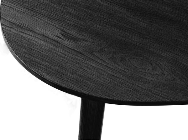 -25 % Dny MOMENTI– Unique Furniture Set dvou černých dubových konferenčních stolků Adda 70 x 100/52,5 x 70 cm
