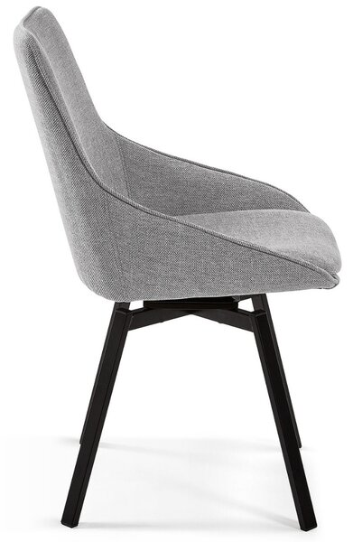 Světle šedá otočná jídelní židle Kave Home Jenna