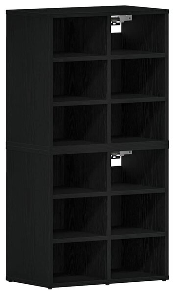 Skříň na obuv 2 ks 52 x 30 x 50,5 cm Kompozitní dřevo Černý dub