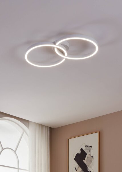 EGLO Stropní/nástěnné LED svítidlo Amandolo š. 68cm, 2700-6500K Barva: Černá