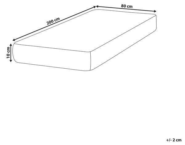 Matrace z paměťové pěny PETITE H2/3 středně tvrdá 80 x 200 cm