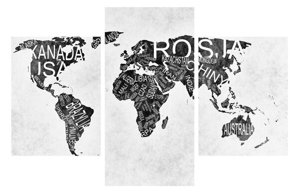 Obraz mapy světa (90x60 cm)