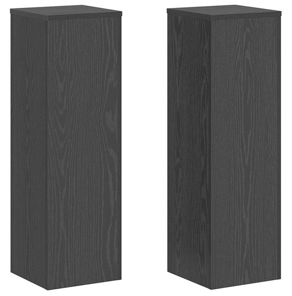 Stojan na rostliny 2 pcs Černý dub 25 x 25 x 80 cm