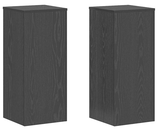 Stojan na rostliny 2 pcs Černý dub 30 x 30 x 70 cm