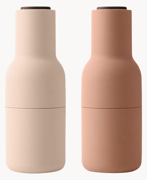 Sada mlýnků na'sůl a pepř s víčky z ořechového dřeva Bottle Grinder, 2 díly