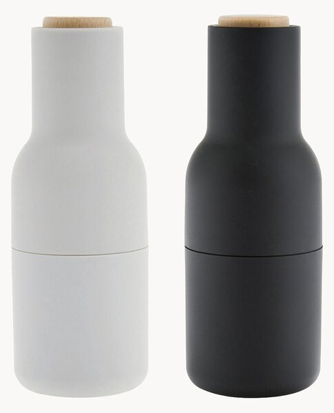 Sada mlýnků na'sůl a pepř s víčky z bukového dřeva Bottle Grinder, 2 díly